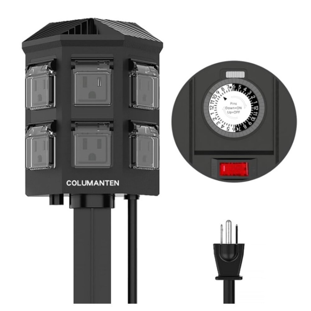 Brand New Outdoor Power Stake Timer Outlets For Sale